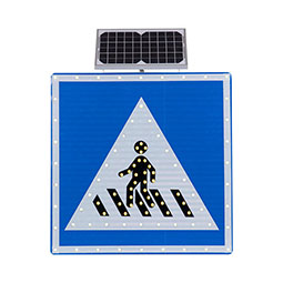 solar powered crosswalk signs